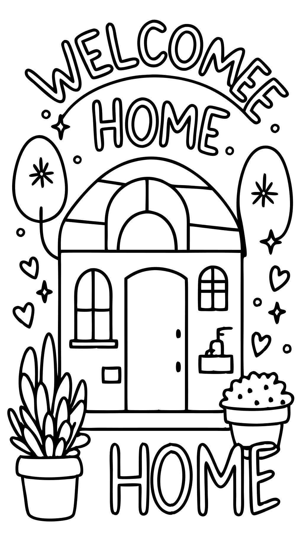 coloring pages welcome home